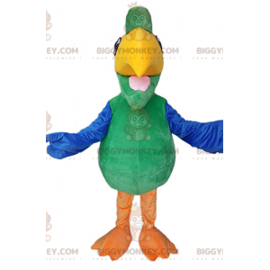 Grün Gelb Orange Papagei BIGGYMONKEY™ Maskottchen Kostüm -