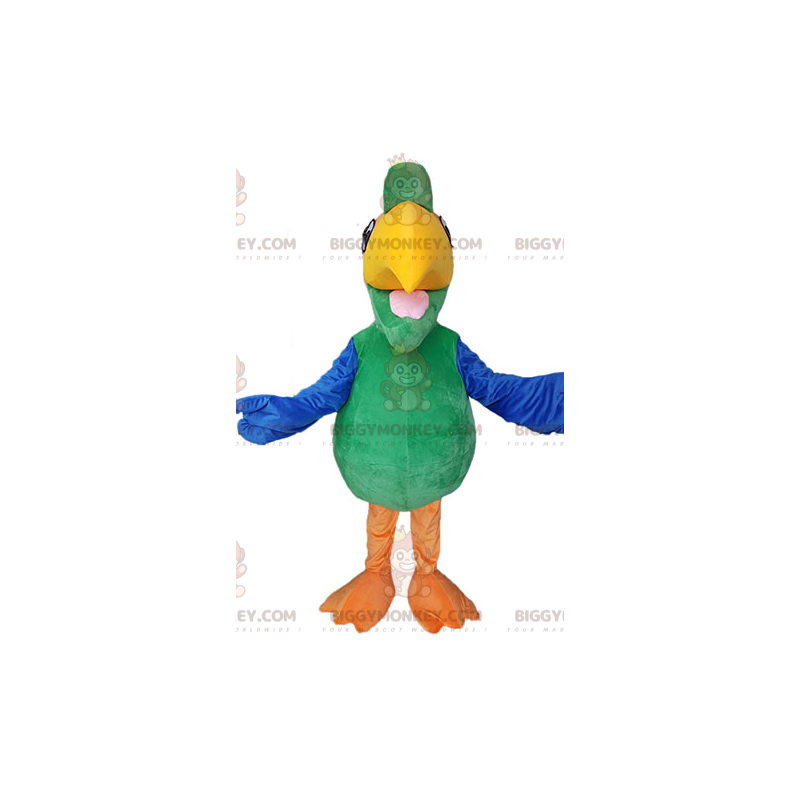 Green Yellow Orange Parrot BIGGYMONKEY™ Mascot Costume -