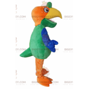 Disfraz de mascota loro verde amarillo naranja BIGGYMONKEY™ -