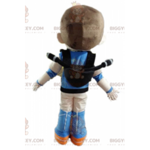Futuristic Superhero Boy BIGGYMONKEY™ Mascot Costume –
