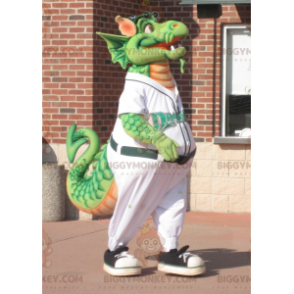 Fat Green Dragon BIGGYMONKEY™ maskottiasu - Biggymonkey.com