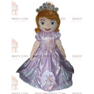 Fantasia de mascote BIGGYMONKEY™ Princesa ruiva com vestido