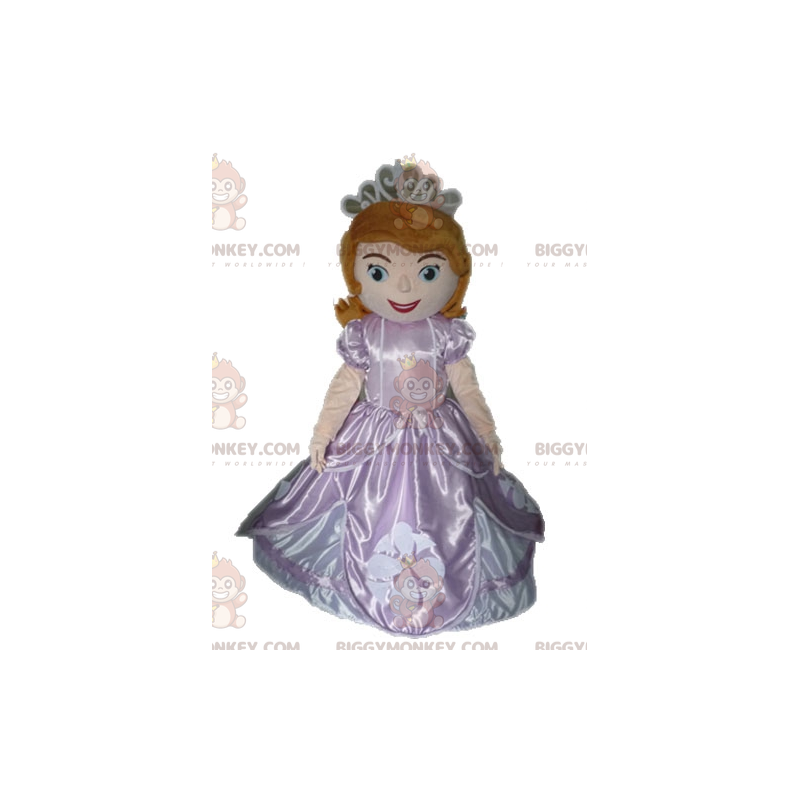 BIGGYMONKEY™ Mascot Costume Redhead Princess In Pink Dress –