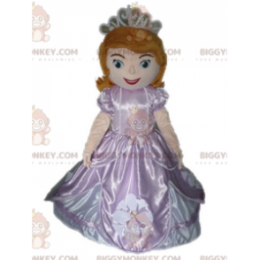 BIGGYMONKEY™ Mascot Costume Redhead Princess In Pink Dress –