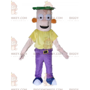 Costume de mascotte BIGGYMONKEY™ de Ferb de la série TV Phineas