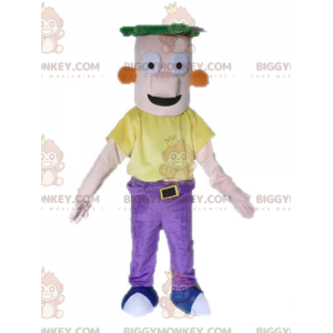 Traje de mascote BIGGYMONKEY™ de Ferb da série de TV Phineas e