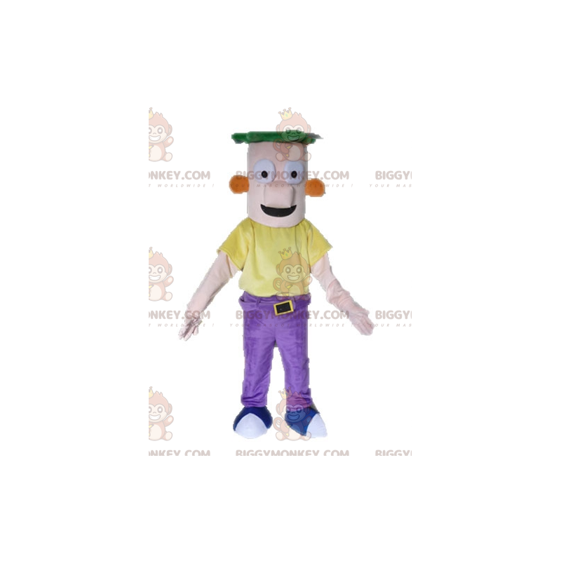 Costume de mascotte BIGGYMONKEY™ de Ferb de la série TV Phineas