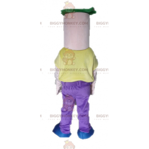 Costume de mascotte BIGGYMONKEY™ de Ferb de la série TV Phineas