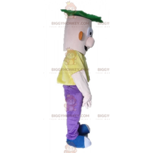 BIGGYMONKEY™ costume mascotte di Ferb dalla serie TV Phineas e