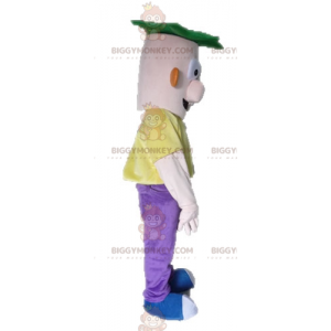 Kostým maskota BIGGYMONKEY™ Ferba z televizního seriálu Phineas