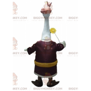 Kostým maskota Kung Fu Panda Kreslený Jeřáb Bird BIGGYMONKEY™ –