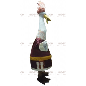 Costume de mascotte BIGGYMONKEY™ de Grue oiseau du dessin animé