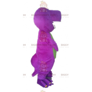 Costume della mascotte BIGGYMONKEY™ del famoso dinosauro viola