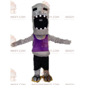 Obří zábavný kostým maskota šedého zombie BIGGYMONKEY™ –