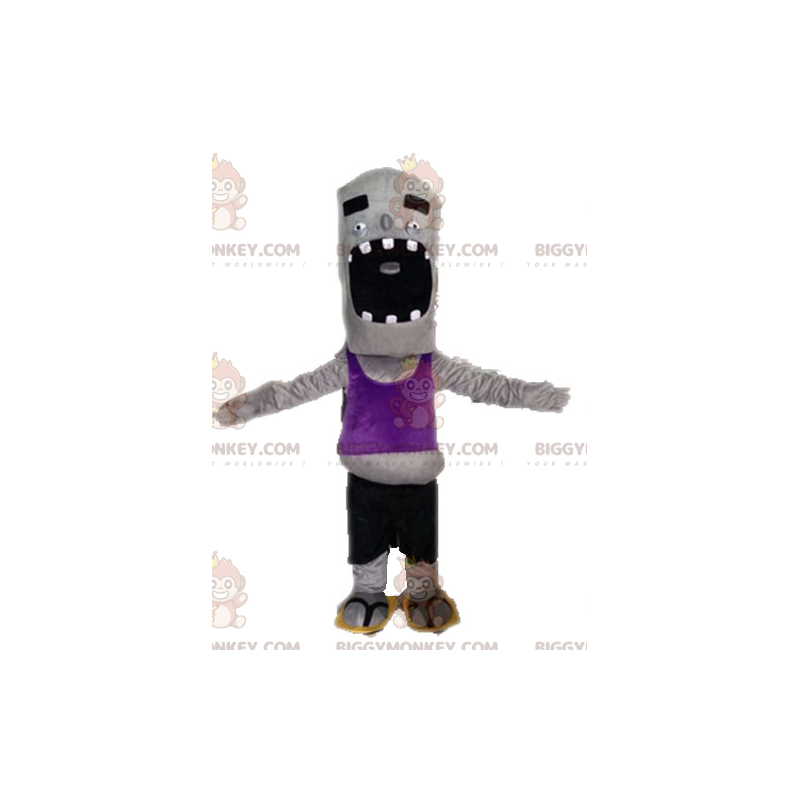 Giant Fun Gray Zombie BIGGYMONKEY™ Mascot Costume –