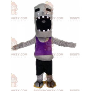 Giant Fun Gray Zombie BIGGYMONKEY™ Mascot Costume –