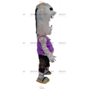 Giant Fun Gray Zombie BIGGYMONKEY™ Mascot Costume –