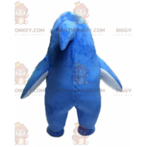 Costume da mascotte gigante squalo blu e bianco BIGGYMONKEY™ -