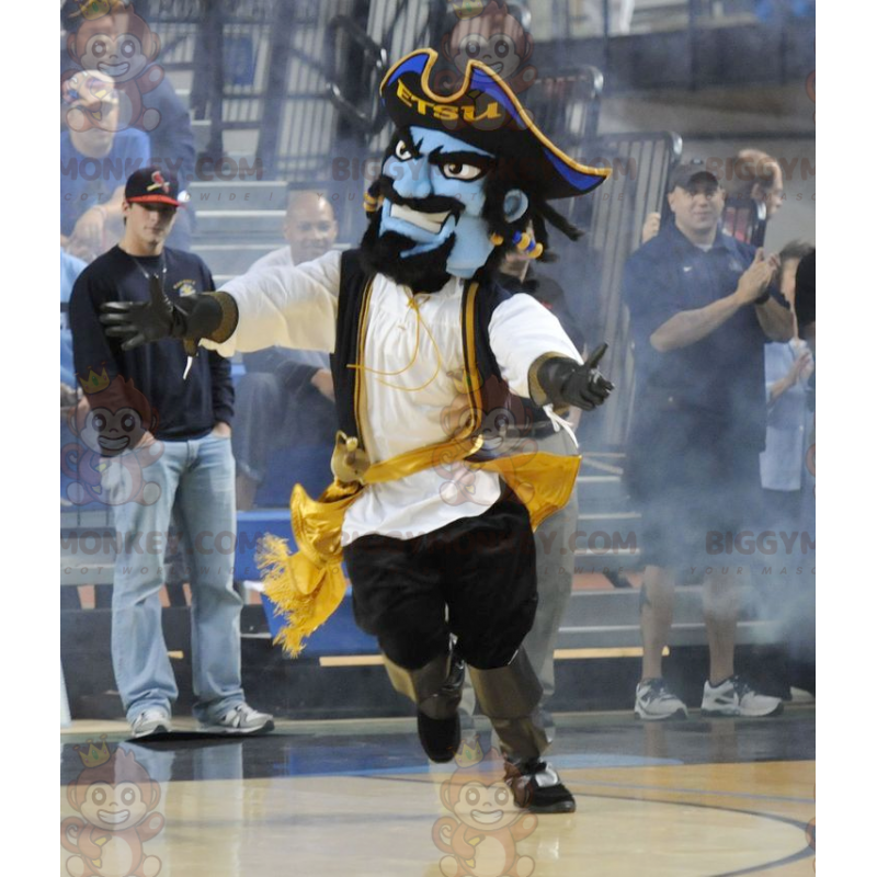 Costume da mascotte BIGGYMONKEY™ da pirata blu in abito