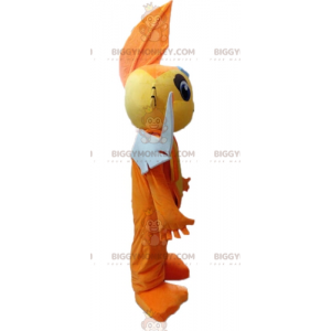 Κίτρινο και πορτοκαλί κοστούμι μασκότ BIGGYMONKEY™ Flying Fish