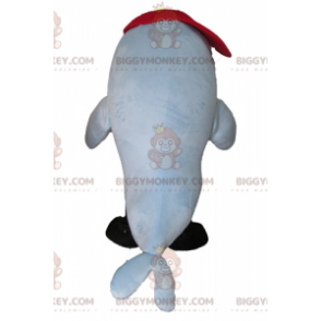 Costume de mascotte BIGGYMONKEY™ de phoque d'otarie bleue -