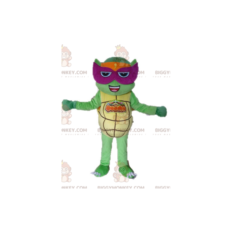 Traje de mascote tartaruga verde tartaruga ninja BIGGYMONKEY™ –