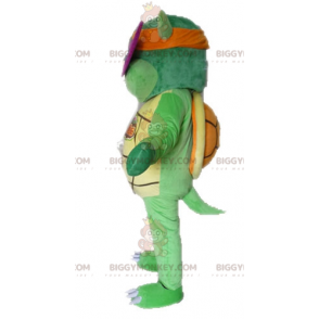 Traje de mascote tartaruga verde tartaruga ninja BIGGYMONKEY™ –