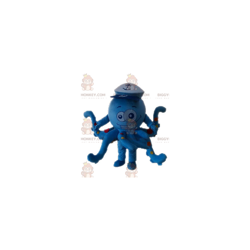 Traje de mascote de polvo de bolinhas azuis polvo BIGGYMONKEY™