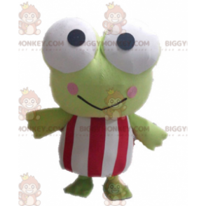 Costume de mascotte BIGGYMONKEY™ de grenouille verte géante et