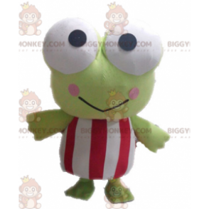 Jättiläinen hauska vihreä sammakko BIGGYMONKEY™ maskottiasu -