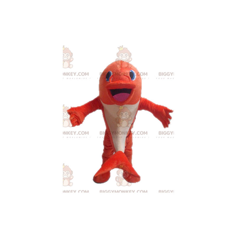 Kostým maskota Oranžové a bílé ryby BIGGYMONKEY™. Kostým