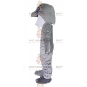 Costume de mascotte BIGGYMONKEY™ de dauphin gris et blanc.