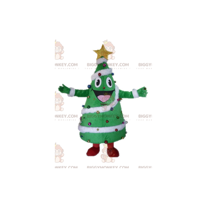 Costume da mascotte BIGGYMONKEY™ con albero di Natale decorato