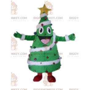 Fantasia de mascote BIGGYMONKEY™ decorada com árvore de Natal