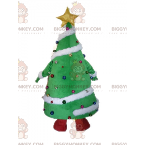 Fantasia de mascote BIGGYMONKEY™ decorada com árvore de Natal