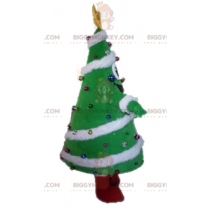 Fantasia de mascote BIGGYMONKEY™ decorada com árvore de Natal