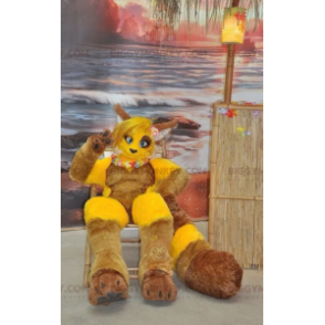 Yellow and Brown Fox BIGGYMONKEY™ Mascot Costume –