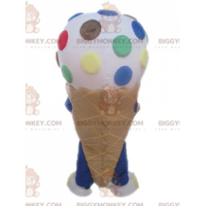 Costume da mascotte cono gelato gigante BIGGYMONKEY™. Costume