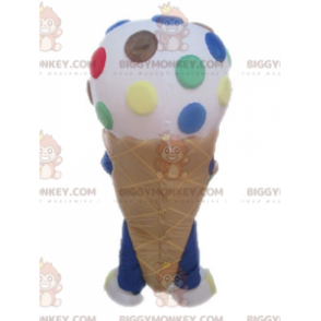 Traje de mascote de casquinha de sorvete gigante BIGGYMONKEY™.