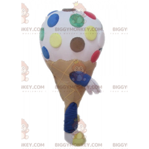 Costume da mascotte cono gelato gigante BIGGYMONKEY™. Costume