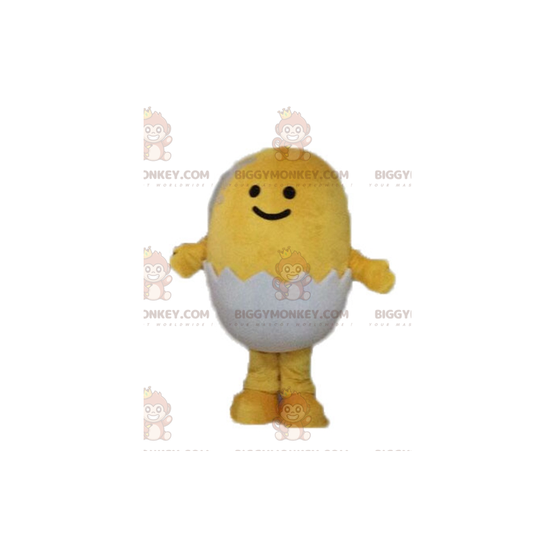 Yellow Chick in a Shell BIGGYMONKEY™ Mascot Costume -