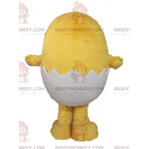 Geel kuiken in een schelp BIGGYMONKEY™ mascottekostuum -