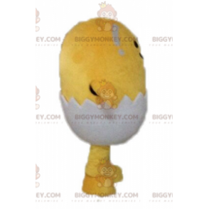 Keltainen kananpoika kuoressa BIGGYMONKEY™ maskottiasu -