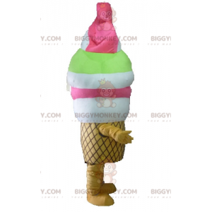 Costume da mascotte Gelato gigante BIGGYMONKEY™. Costume da