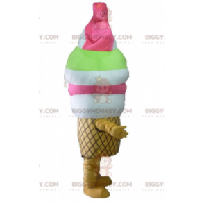 Costume de mascotte BIGGYMONKEY™ de glace italienne géante.