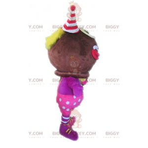 Φόρεμα με μασκότ BIGGYMONKEY™ Αφρικανικός χαρακτήρας σε ροζ και