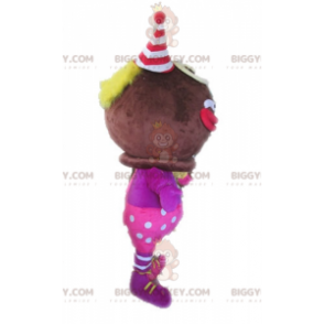 BIGGYMONKEY™ Mascot Costume African Character Dress Up in Pink