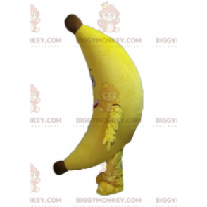 Jätte gul banan BIGGYMONKEY™ maskotdräkt. Exotisk frukt