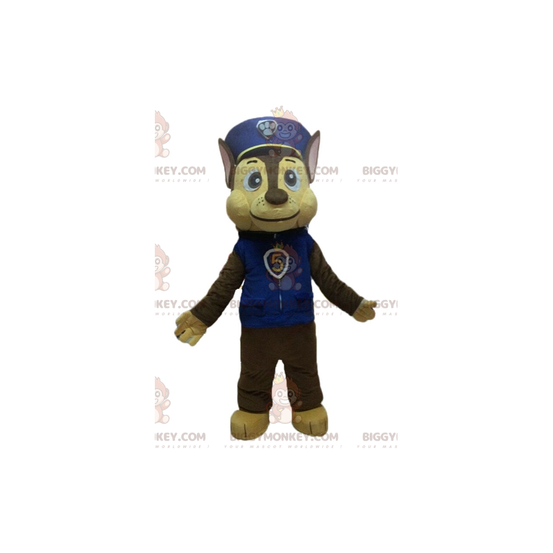 Disfraz de mascota BIGGYMONKEY™ Perro marrón con uniforme de