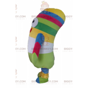 Traje de mascote BIGGYMONKEY™ de pelúcia multicolorida. Traje